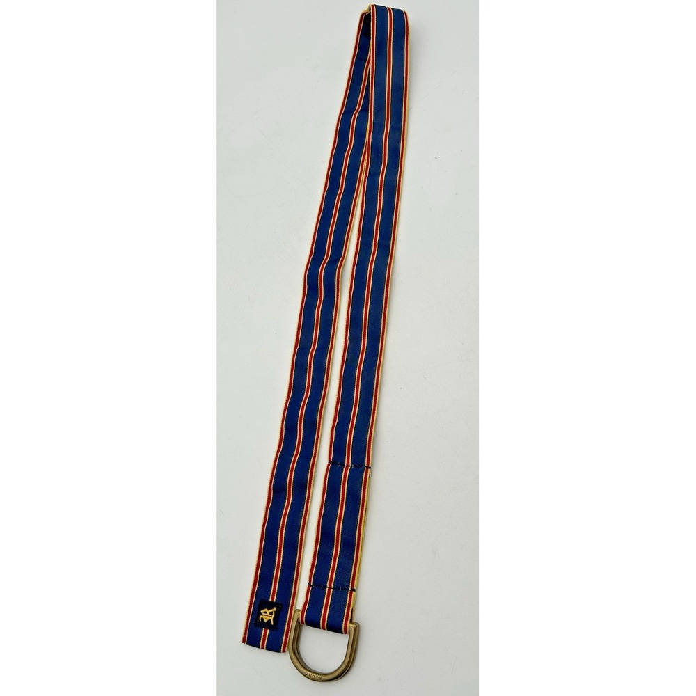 RUGBY Ralph Lauren Ring Belt Classic Red & Gold Stripe Mens Size XL